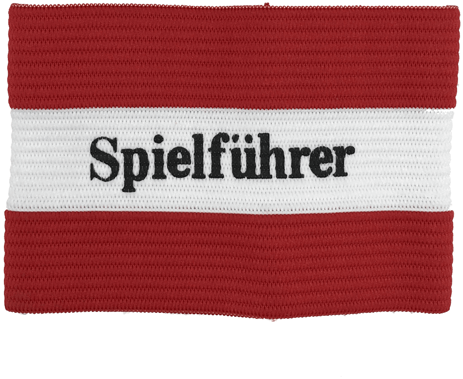 Diverse Kapitänsbinde Fussball Kinder, One Size, rot/weiß