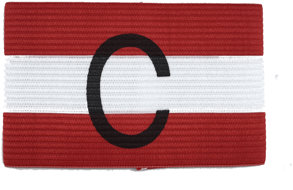 Diverse Kapitänsbinde Fussball Captain, One Size, rot/weiß