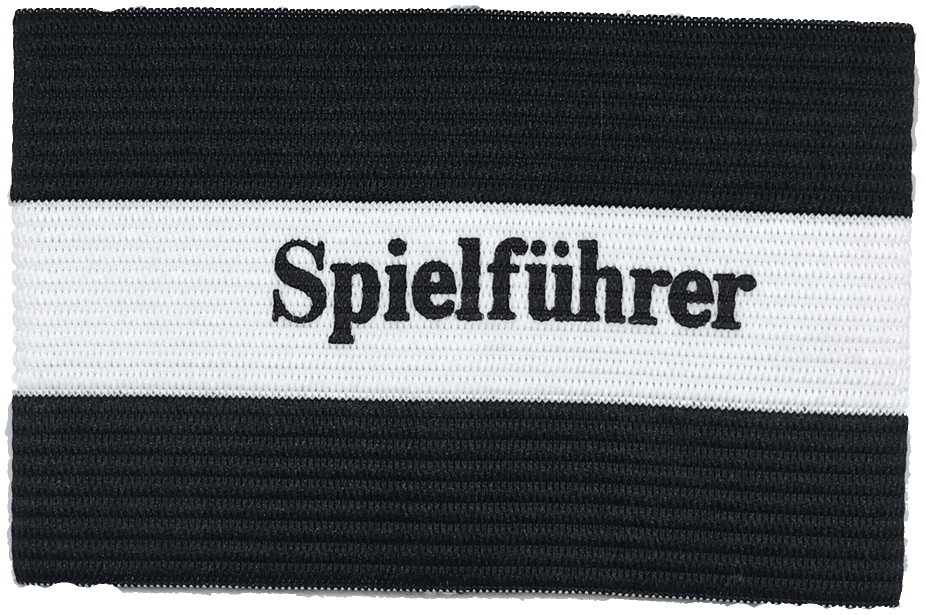 Diverse Kapitänsbinde Fussball, One Size, schwarz/weiß