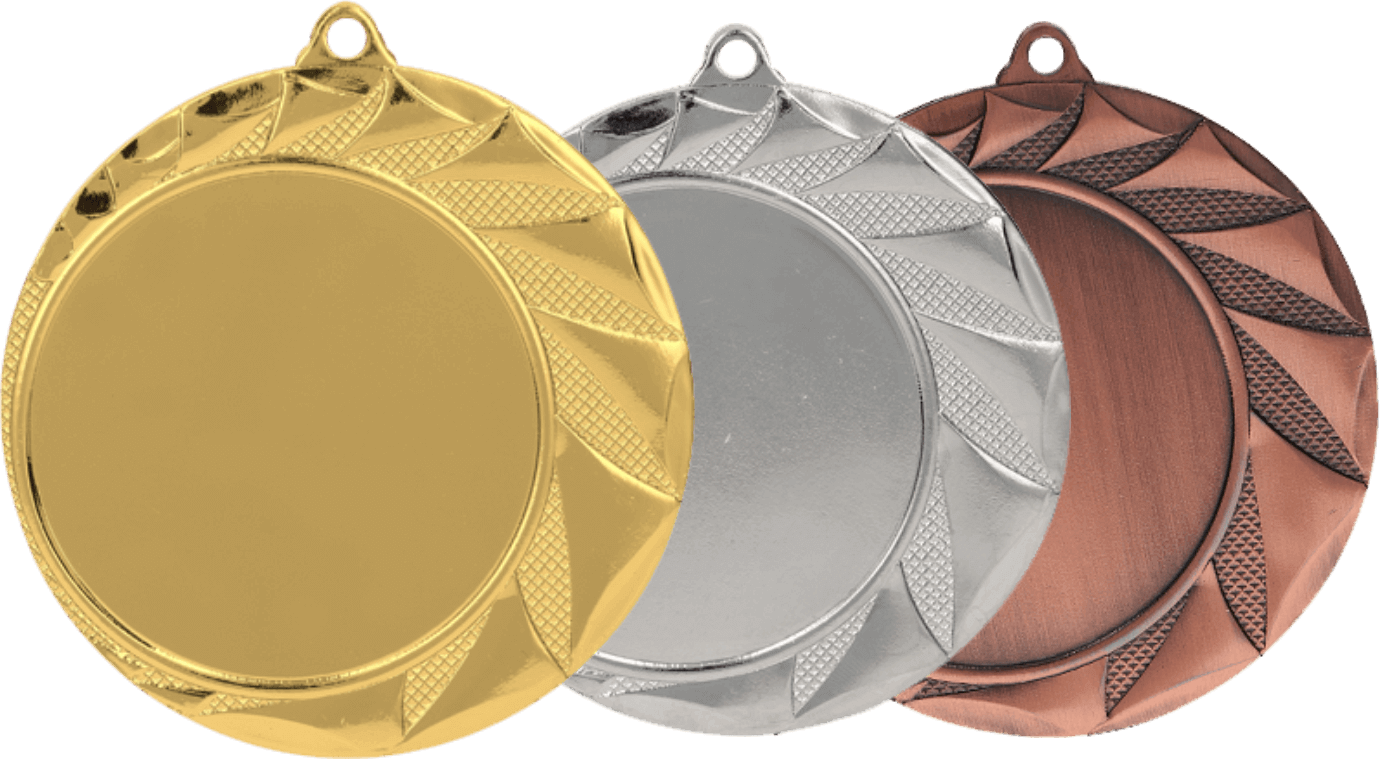 Medaille Fußball 45 mm inklusiv Band M0007 silber