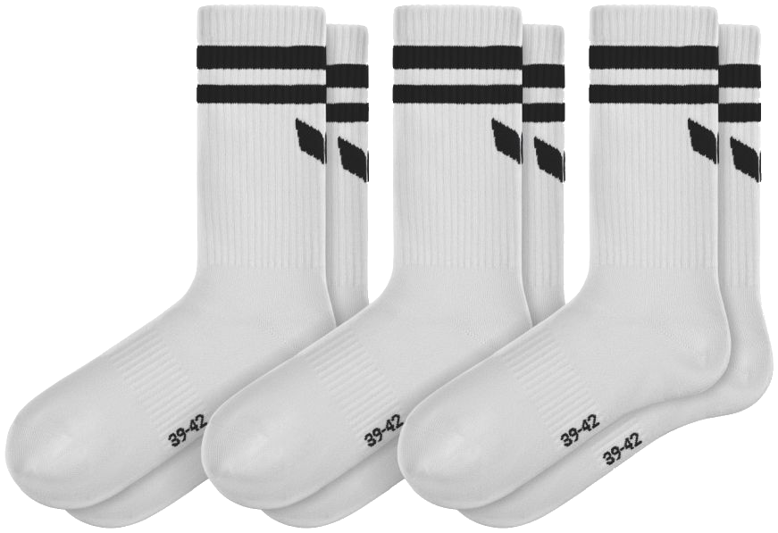 Erima 3er Pack Socken Wings, 47-50, weiß/schwarz