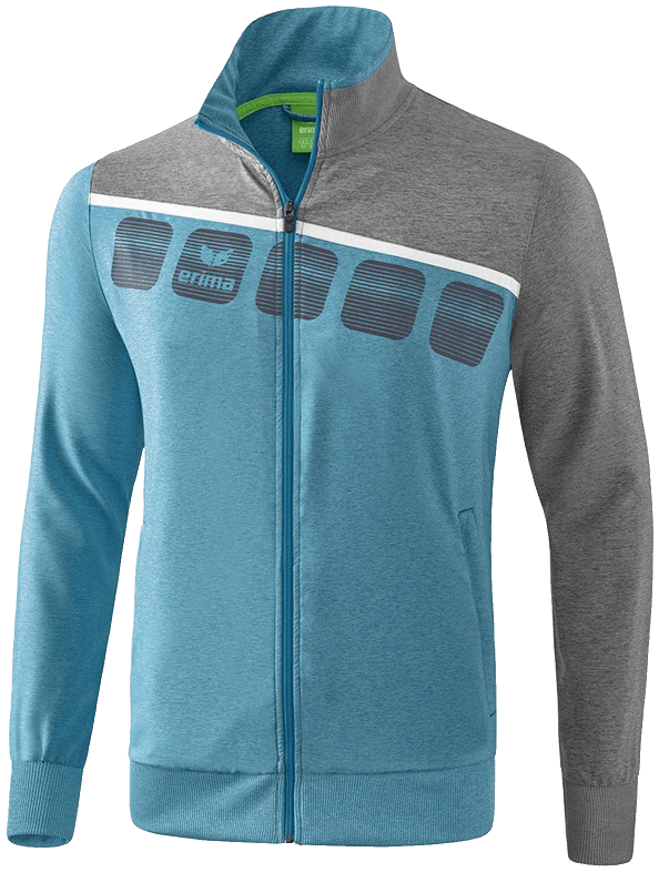 Erima 5-C Präsentationsjacke, 164, oriantalblau/grau