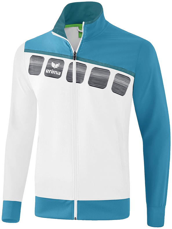 Erima 5-C Präsentationsjacke, 164, weiß/orientalblau