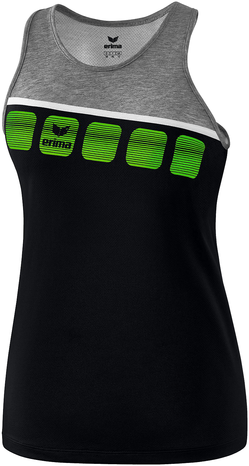Erima 5-C Trainingstrikot Tanktop, 152, schwarz/grau