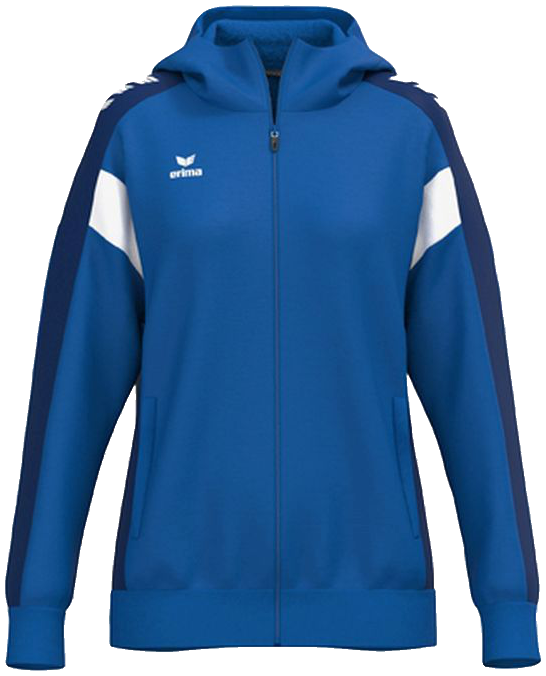 Erima Celebrate 125 Trainingsjacke mit Kapuze, 38, blau/weiß