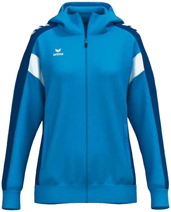 Erima Celebrate 125 Trainingsjacke mit Kapuze, 38, hellblau/weiß