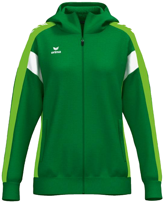 Erima Celebrate 125 Trainingsjacke mit Kapuze, 38, grün/weiß