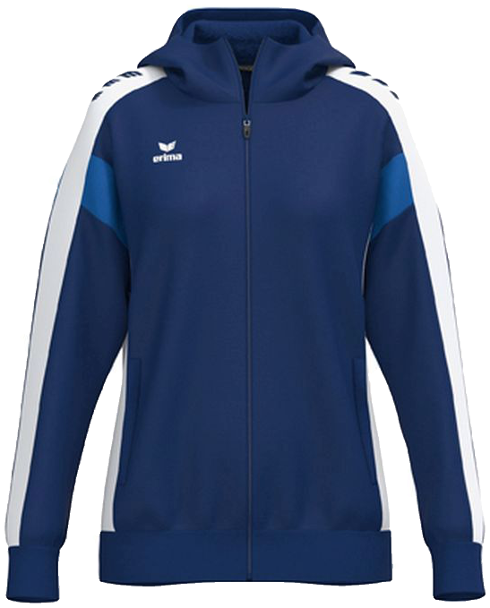 Erima Celebrate 125 Trainingsjacke mit Kapuze, 38, marine/weiß