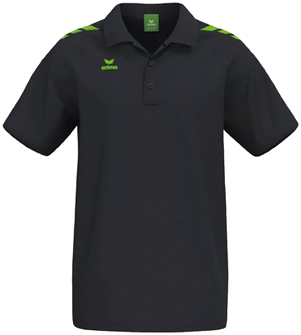 Erima CMPT 3 Wings Poloshirt, 4XL, schwarz/grün