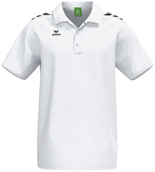 Erima CMPT 3 Wings Poloshirt, 4XL, weiß/schwarz