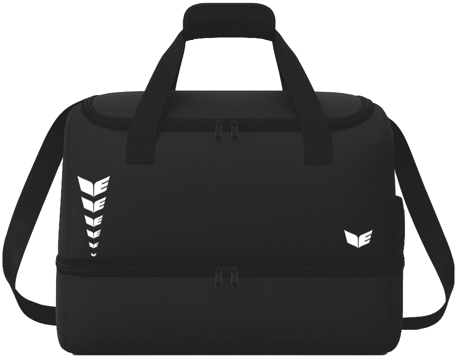 Erima Intro Sporttasche mit Schuhfach S, S, schwarz/weiß