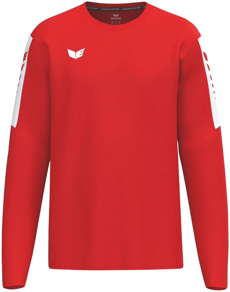 Erima Intro Sweatshirt, 4XL, rot/weiß