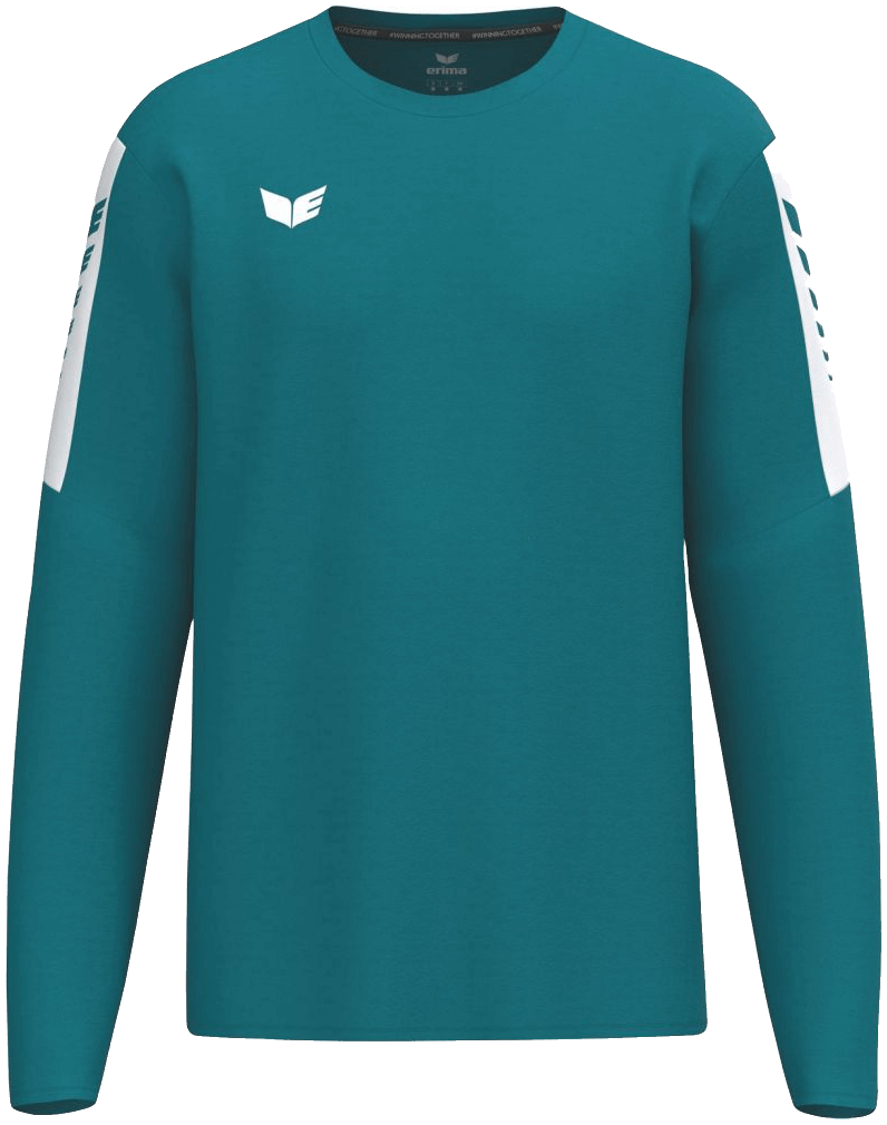 Erima Intro Sweatshirt, 3XL, türkis/weiß