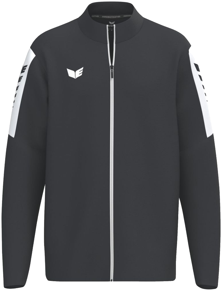Erima Intro Trainingsjacke, 164, schwarz/weiß