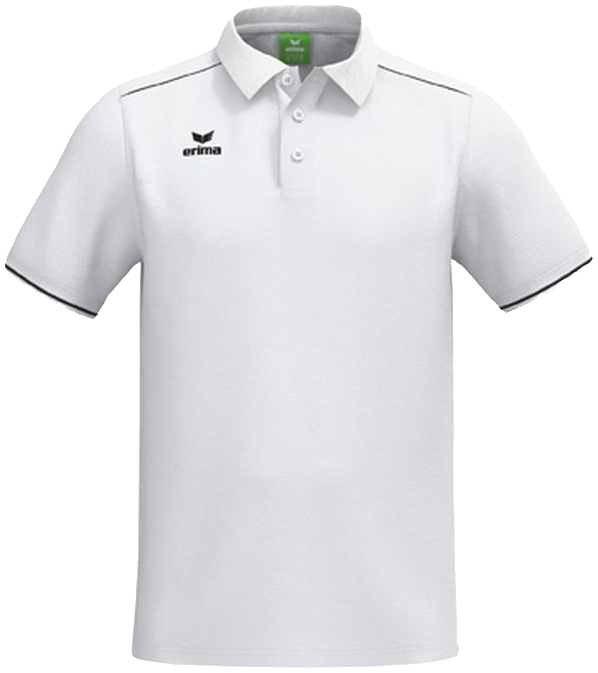 Erima Poloshirt, 3XL, weiß/schwarz