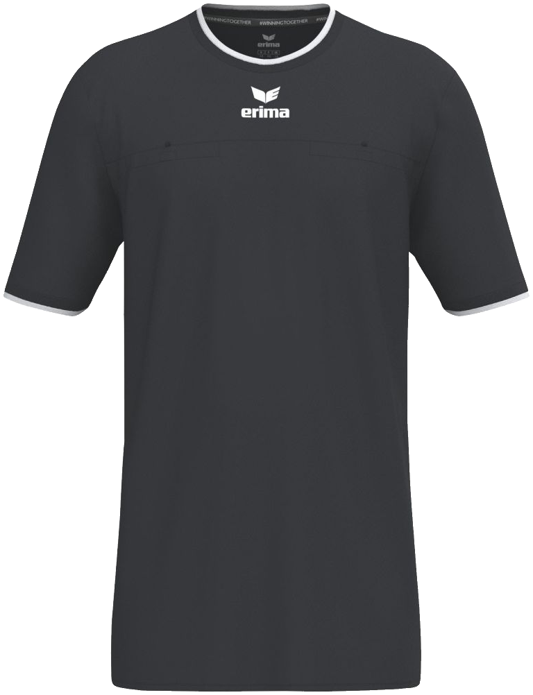 Erima Schiedsrichtertrikot Kurzarm, 4XL, schwarz/weiß