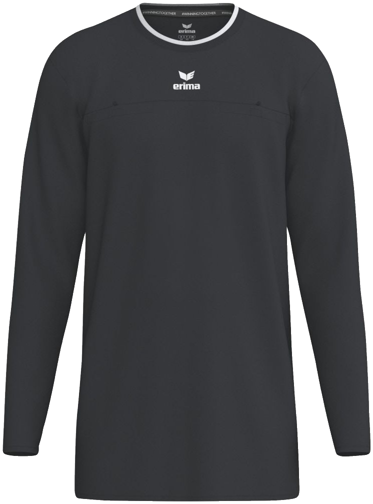 Erima Schiedsrichtertrikot Langarm, 4XL, schwarz/weiß