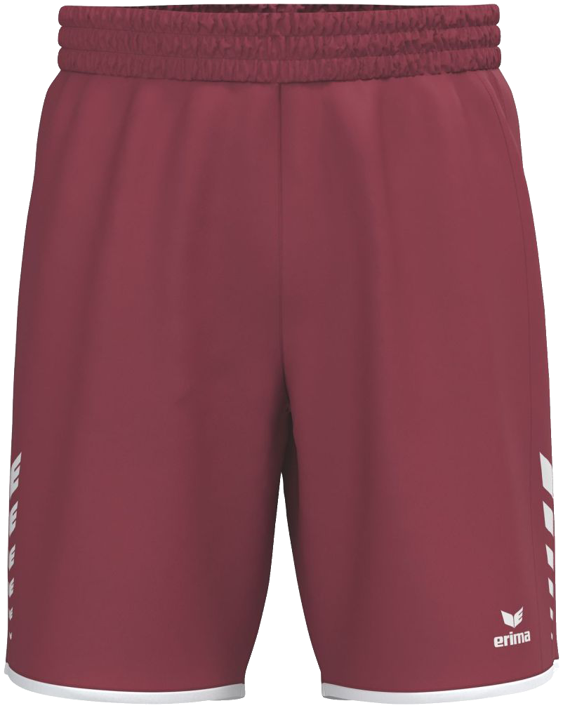 Erima Shorts Wings, 164, weinrot/weiß