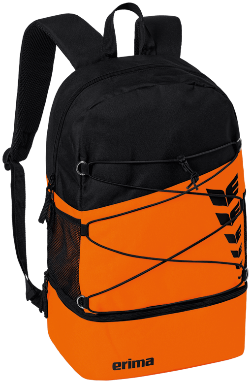 Erima Six Wings Rucksack Six Wings, One Size, orange/schwarz