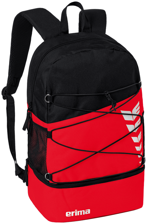 Erima Six Wings Rucksack Six Wings, One Size, rot/schwarz