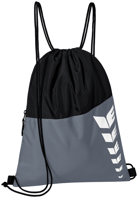Erima Six Wings Turnbeutel, One Size, grau/schwarz