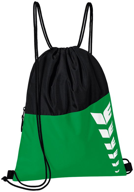 Erima Six Wings Turnbeutel, One Size, grün/schwarz
