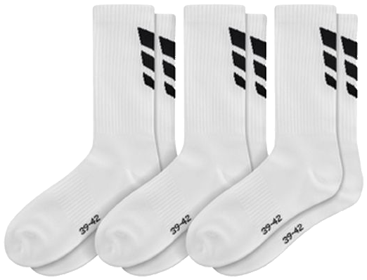 Erima Socken 3er Pack 3 Wings, 47-50, weiß/schwarz