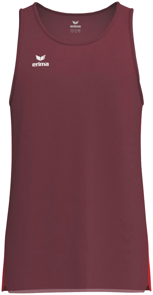 Erima Tanktop T&F Wings, 164, weinrot/weiß