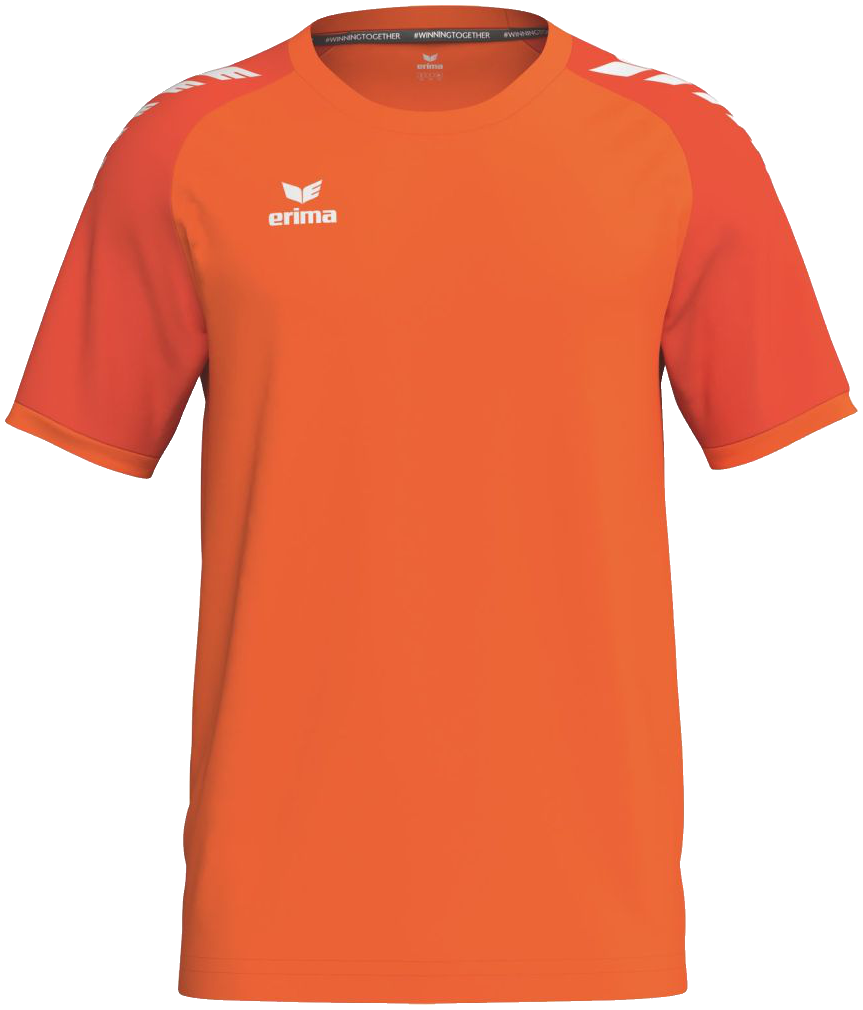 Erima Trainingsshirt Wings, 164, orange/weiß