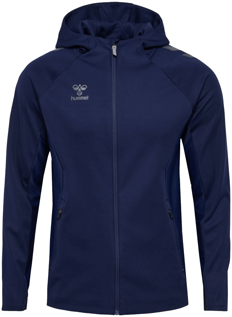 Hummel Cima 2.0 Polyesterjacke mit Kapuze, 164, schwarz/dunkelgrau