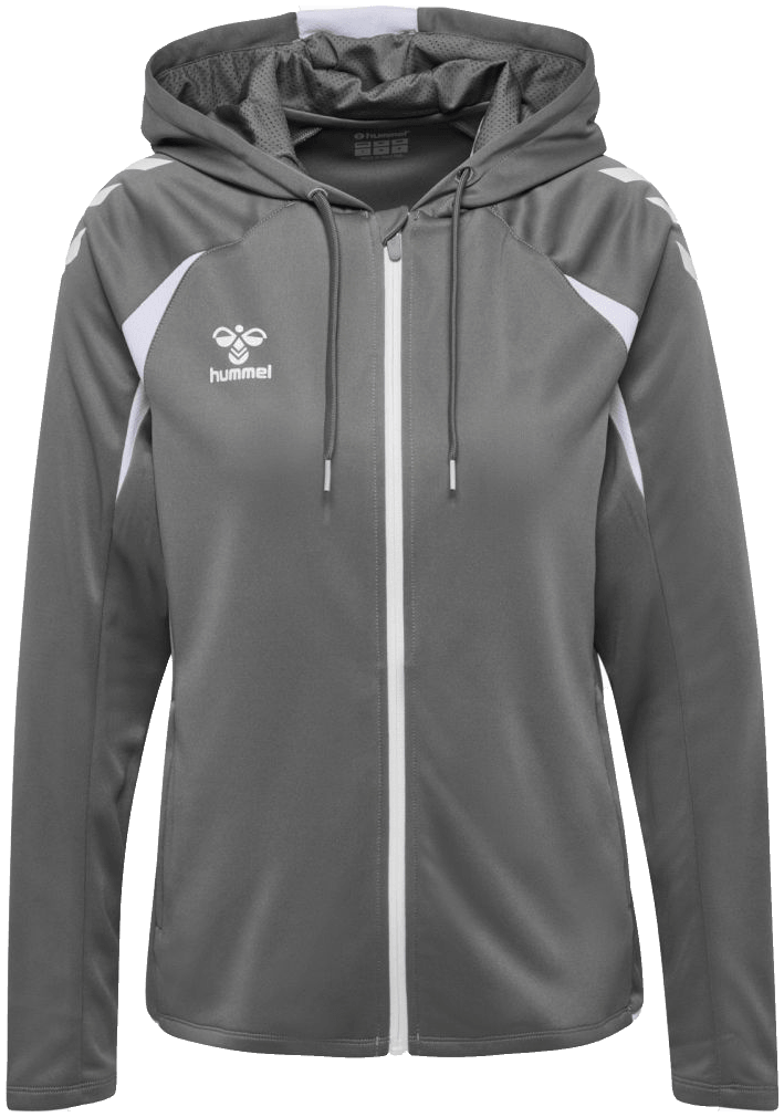 Hummel Core 2.0 Trainingsjacke mit Kapuze, 2XL, grau/weiß