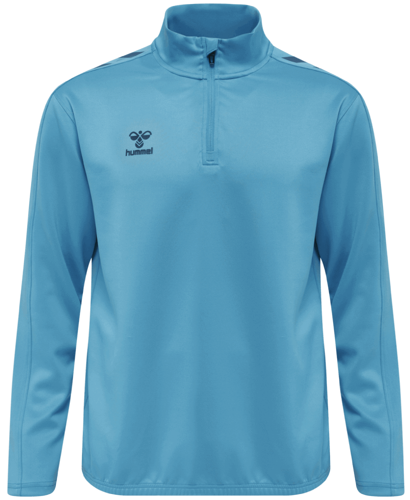 Hummel Core XK Fussball Poly Sweatshirt 1/2 Reissverschluss, XXXL, hellblau