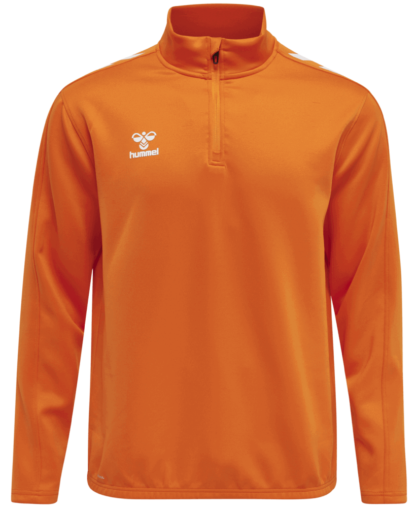 Hummel Core XK Fussball Poly Sweatshirt 1/2 Reissverschluss, XXXL, orange