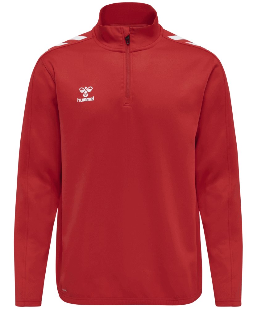 Hummel Core XK Fussball Poly Sweatshirt 1/2 Reissverschluss, XXXL, rot