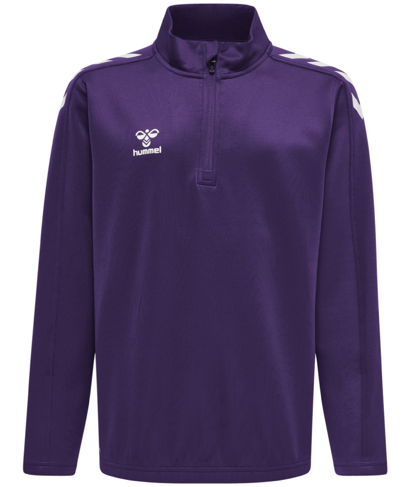 Hummel Core XK Fussball Poly Sweatshirt 1/2 Reissverschluss, 176, lila/weiß