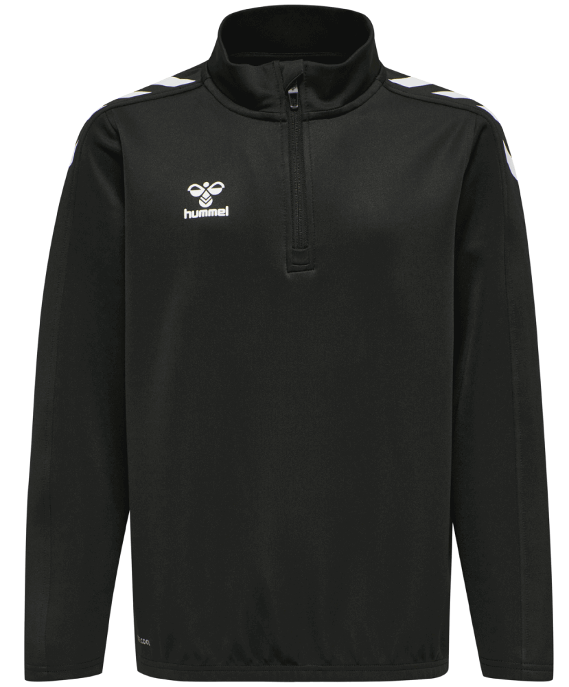 Hummel Core XK Fussball Poly Sweatshirt 1/2 Reissverschluss, 176, schwarz/weiß