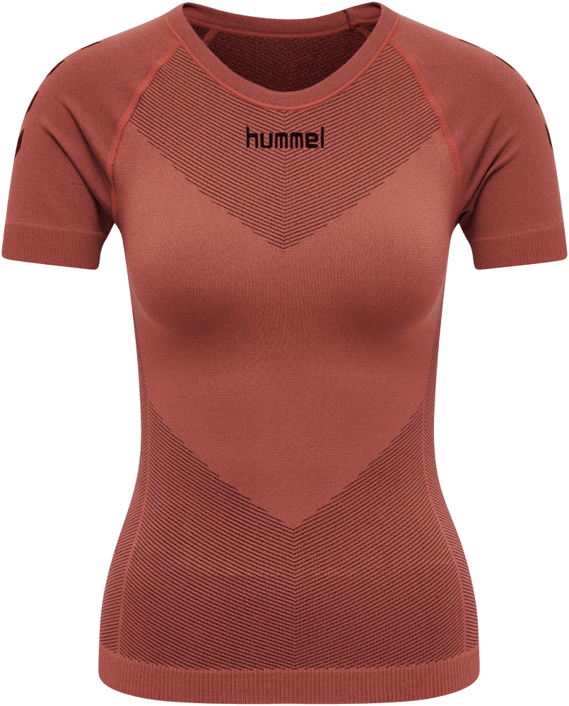 Hummel Damen kurzarm Funktionsshirt First Seamless, M-L, orange