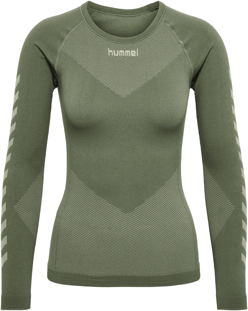 Hummel Damen langarm Funktionsshirt First Seamless, M-L, hellgrün