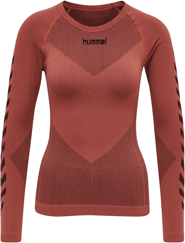 Hummel Damen langarm Funktionsshirt First Seamless, M-L, orange