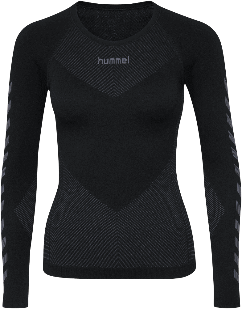 Hummel Damen langarm Funktionsshirt First Seamless, M-L, schwarz/weiß