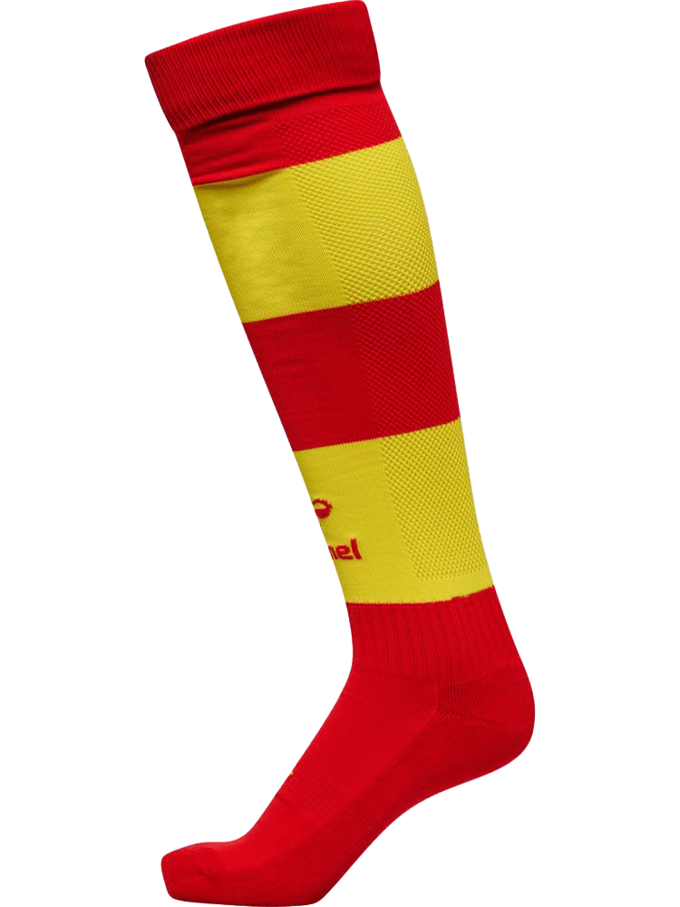 Hummel Essential Sockenstutzen Stripe, 47-50, rot/gelb