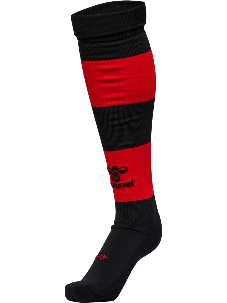 Hummel Essential Sockenstutzen Stripe, 47-50, schwarz/rot