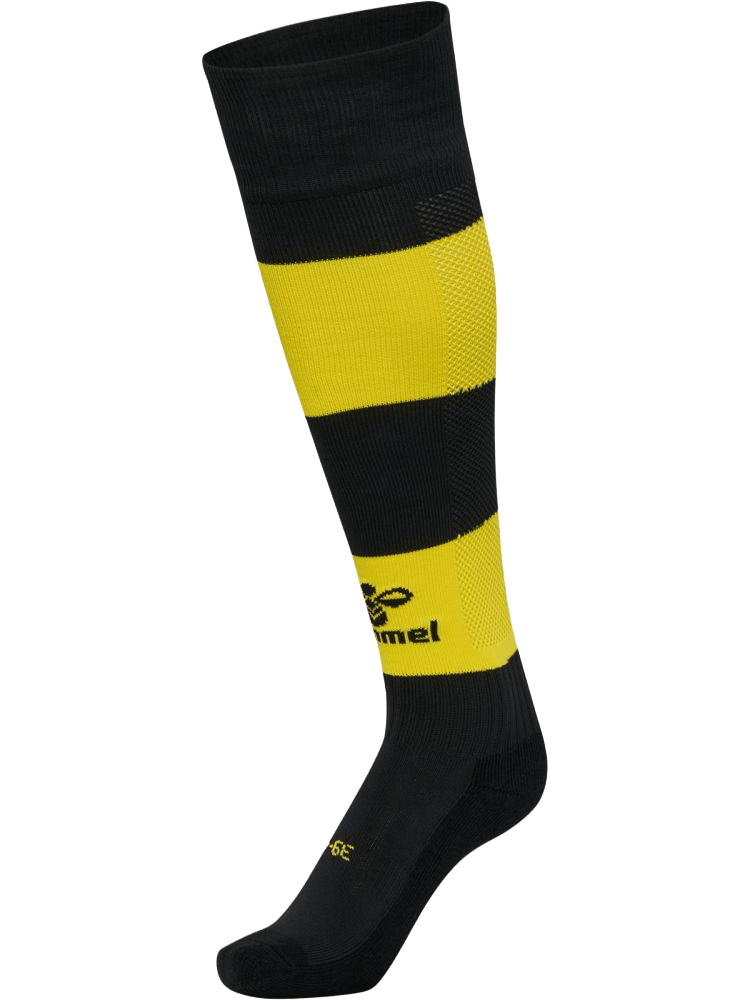 Hummel Essential Sockenstutzen Stripe, 47-50, schwarz/gelb