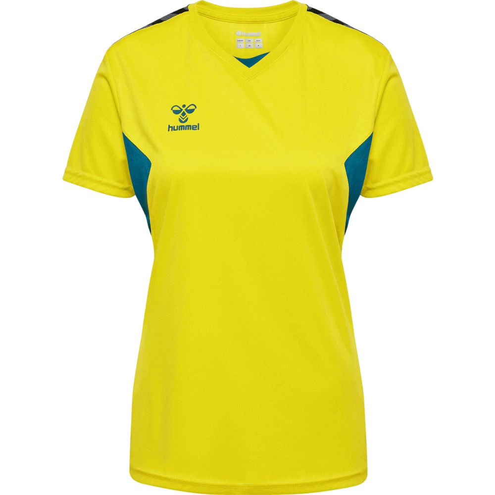 Hummel Fussball Trikot Authentic, 2XL, gelb/petrol