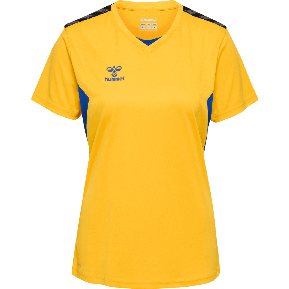 Hummel Fussball Trikot Authentic, 2XL, gelb/blau