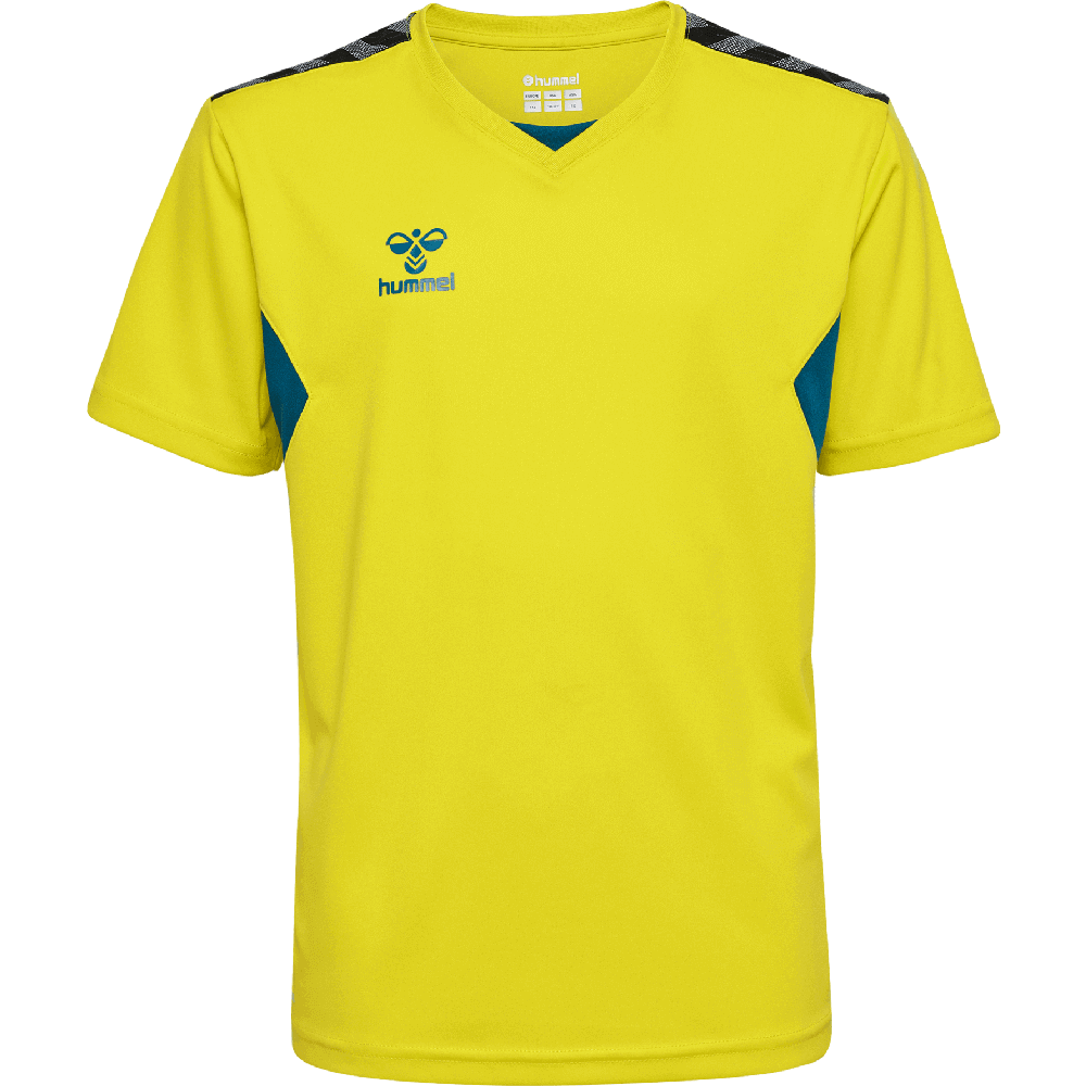 Hummel Fussball Trikot Authentic, 176, gelb/petrol