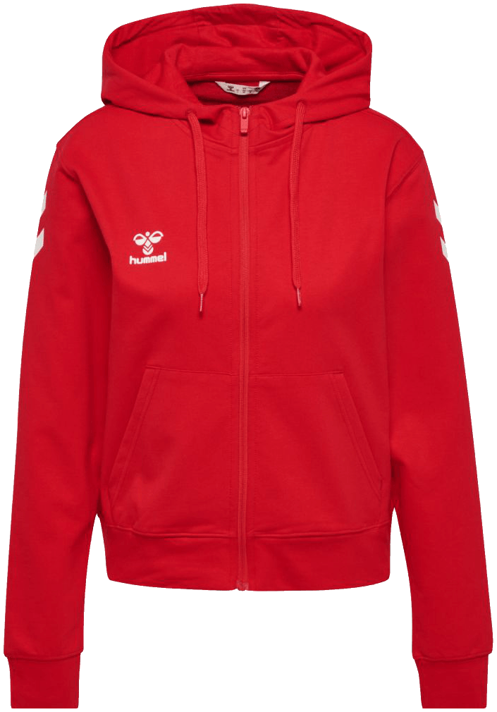 Hummel Go Chevron Kapuzenjacke 2.0, 2XL, rot/weiß