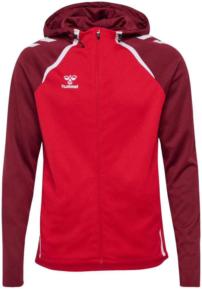 Hummel Lead 2.0 Trainingsjacke mit Kapuze, 3XL, rot/weinrot