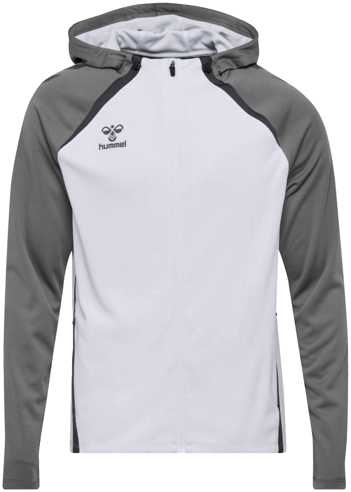 Hummel Lead 2.0 Trainingsjacke mit Kapuze, 3XL, weiß/grau