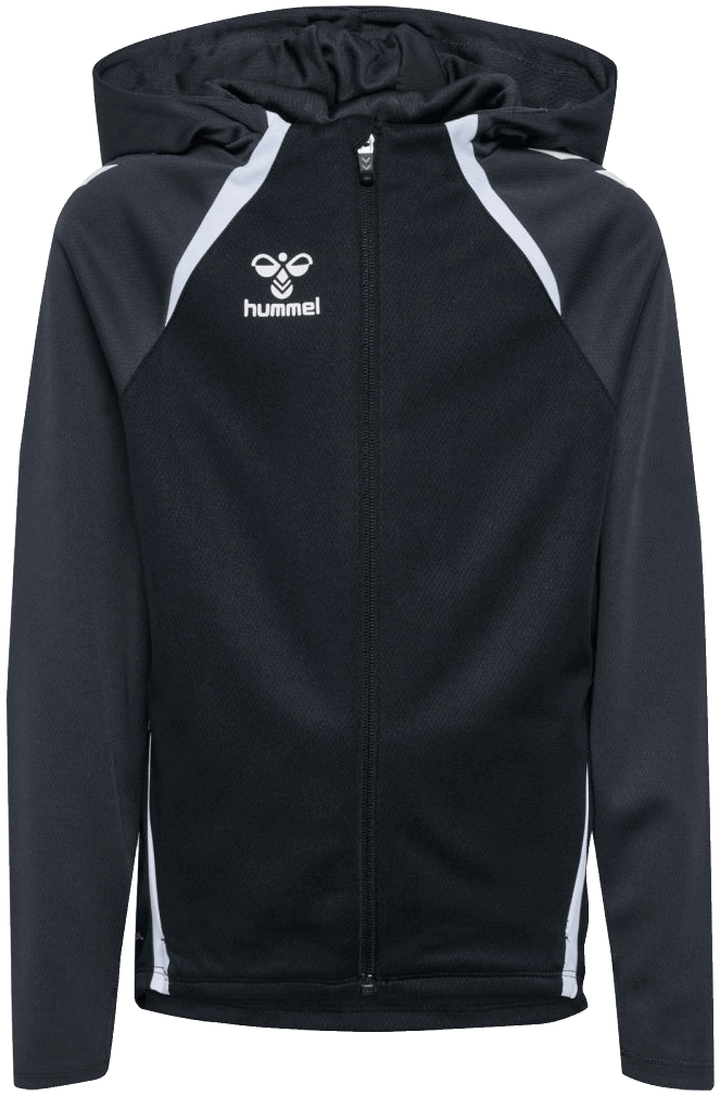 Hummel Lead 2.0 Trainingsjacke mit Kapuze, 164, schwarz/dunkelgrau